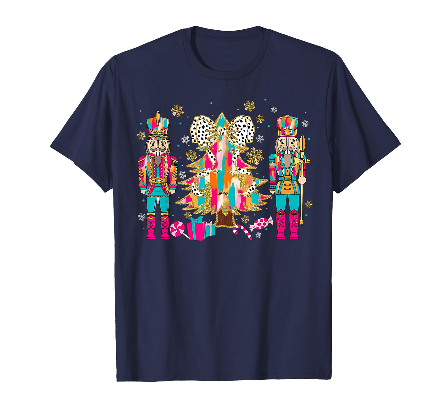 Nutcracker Merry Christmas Xmas Tree Coquette Bow Holiday T-Shirt