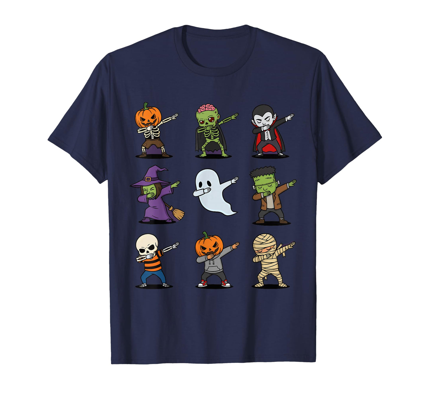 Spooky Dab Dance Halloween - Funny Skeleton and Friends T-Shirt