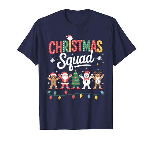 Dabbing Christmas Squad Santa Elf Family Matching Pajamas T-Shirt