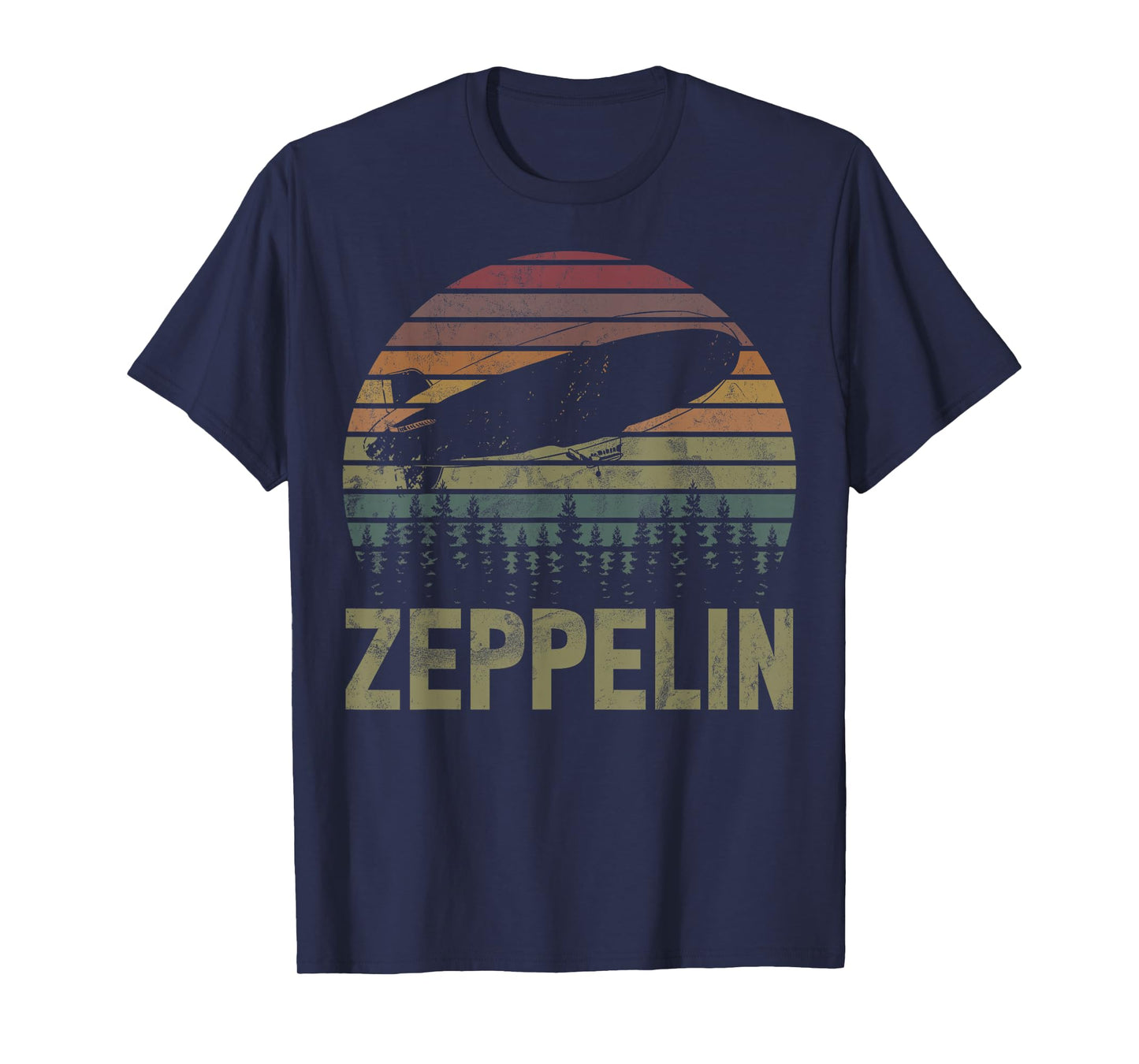 Retro Zeppelin 70s 80s Dirigible Airship Zepelin Zepplin T-Shirt