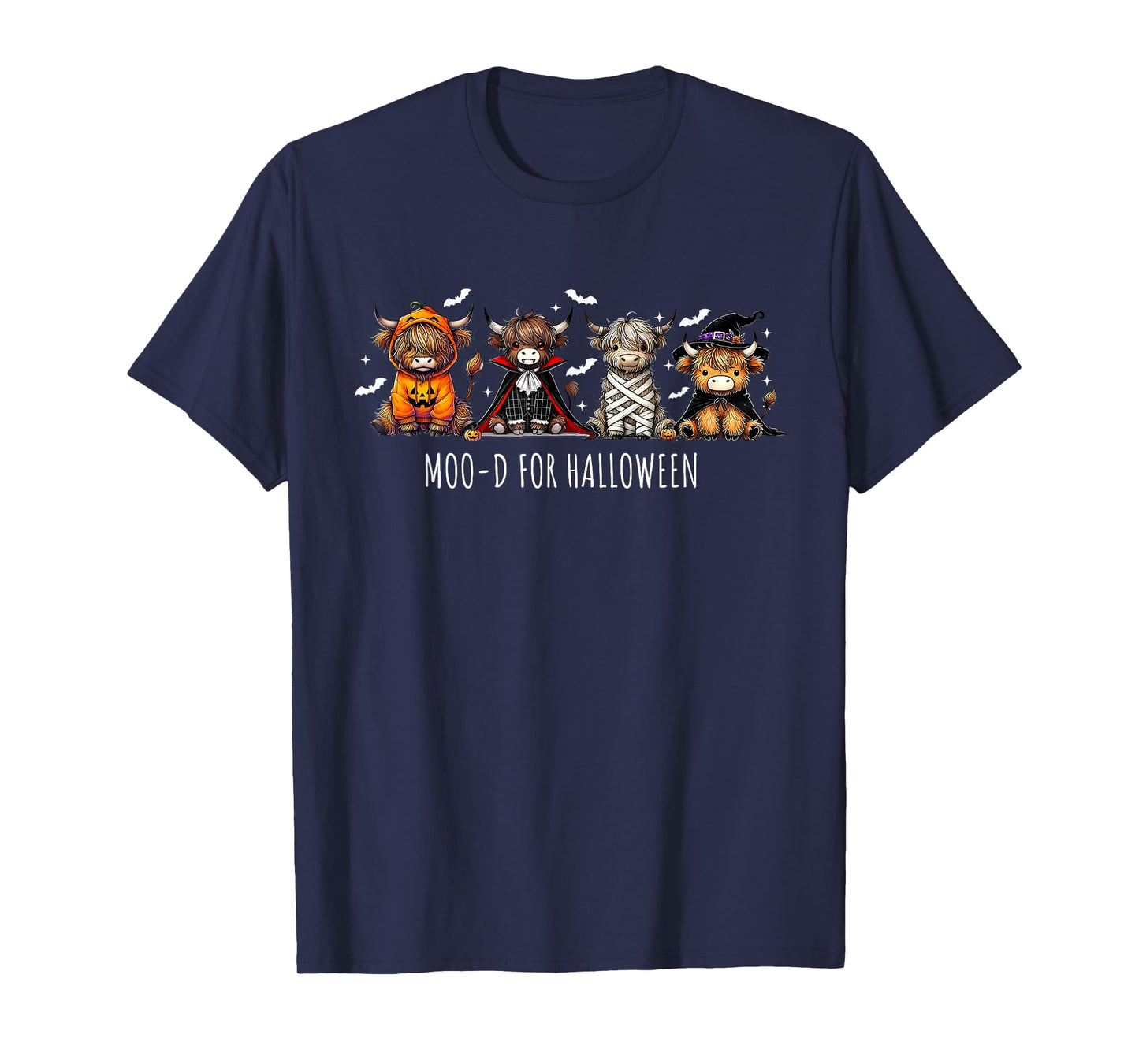 Moo-d for Halloween Funny Halloween Highland Cow Costume T-Shirt