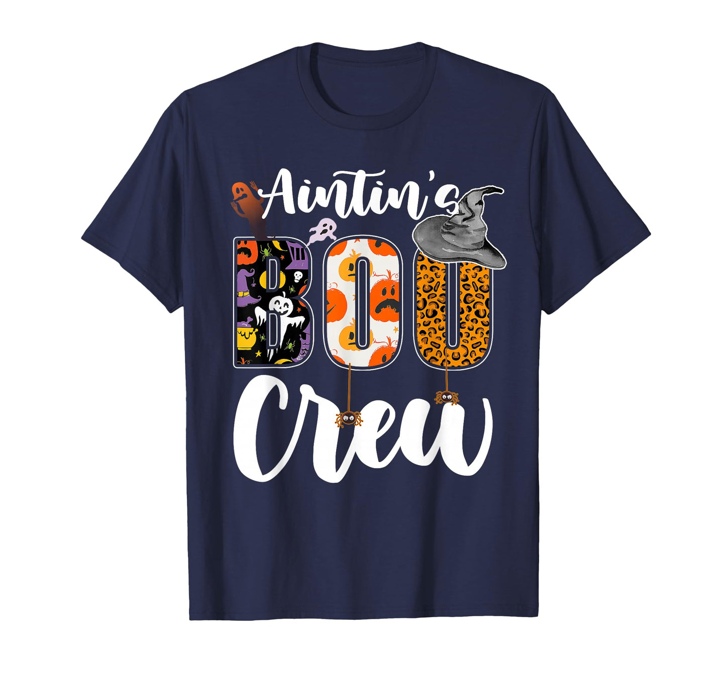 Aintin's Boo Crew Halloween Aunt Nephew Niece Matching T-Shirt