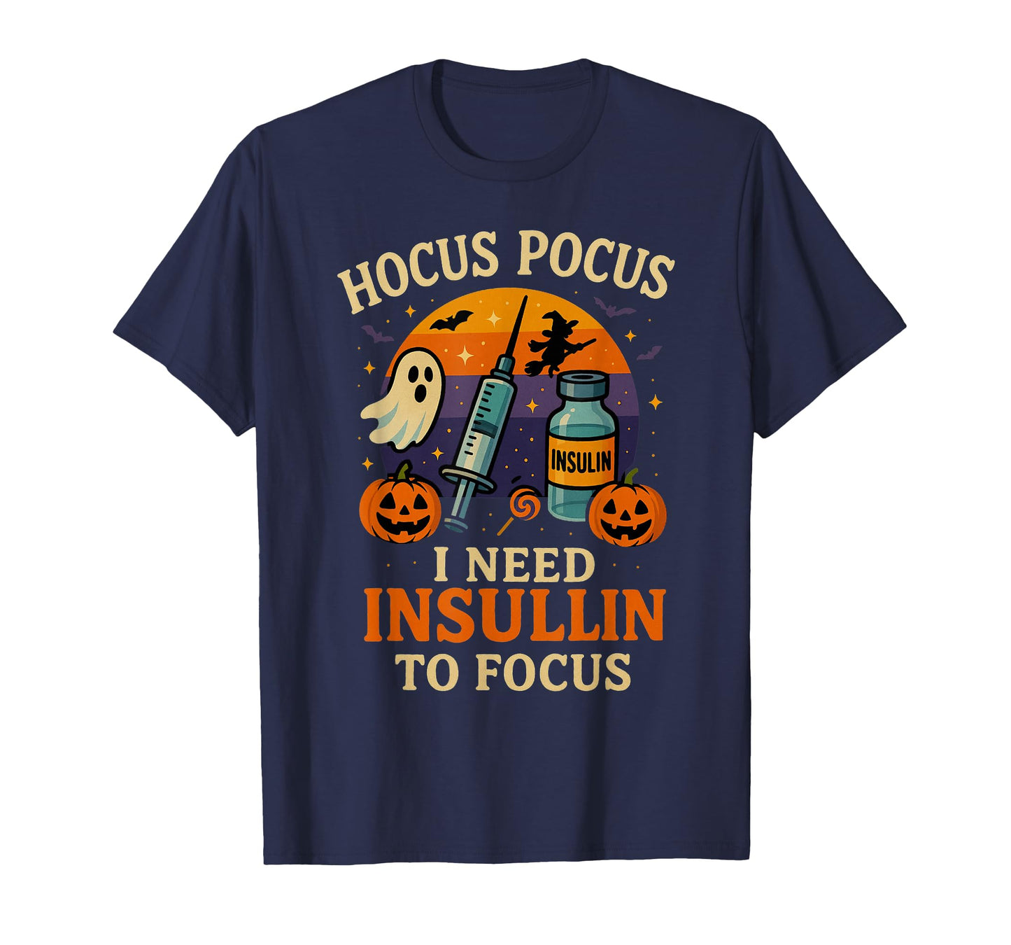 Funny Halloween Insulin Ghost Costume Diabetic Support T-Shirt