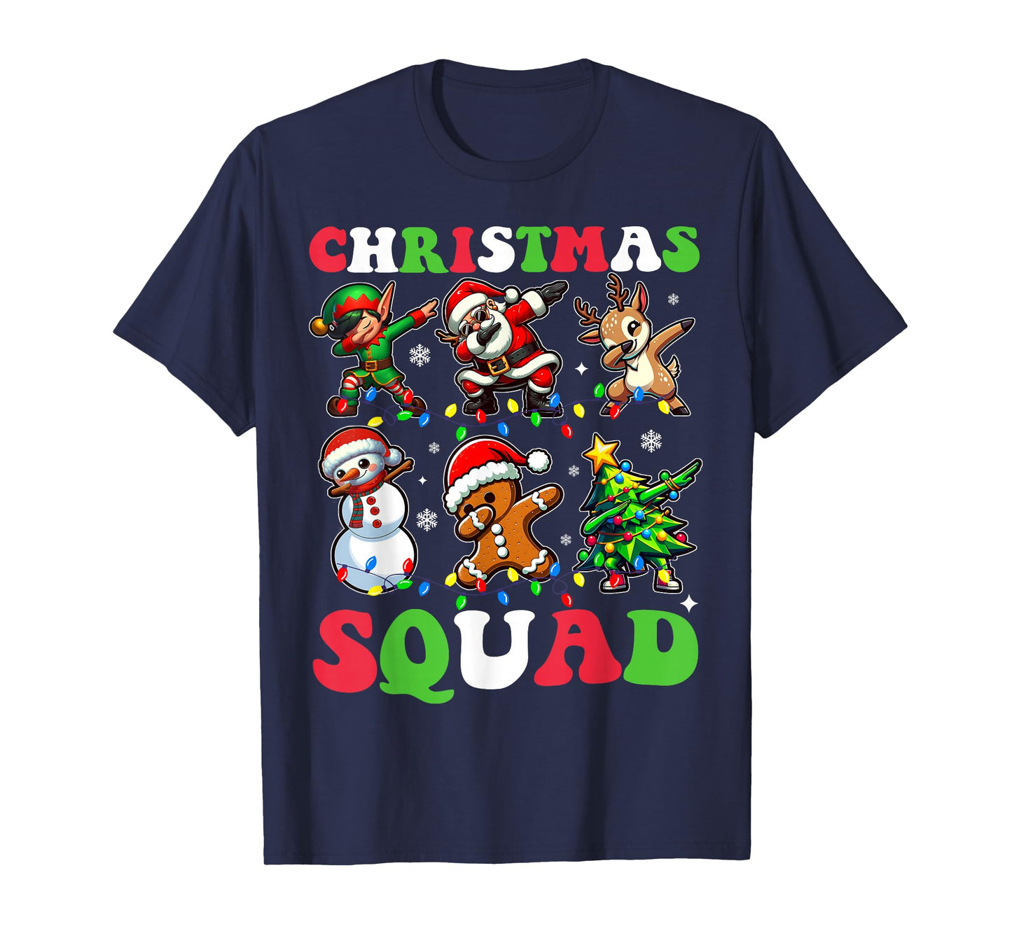Christmas Squad Funny Matching Family Outfit Holiday Crew T-Shirt