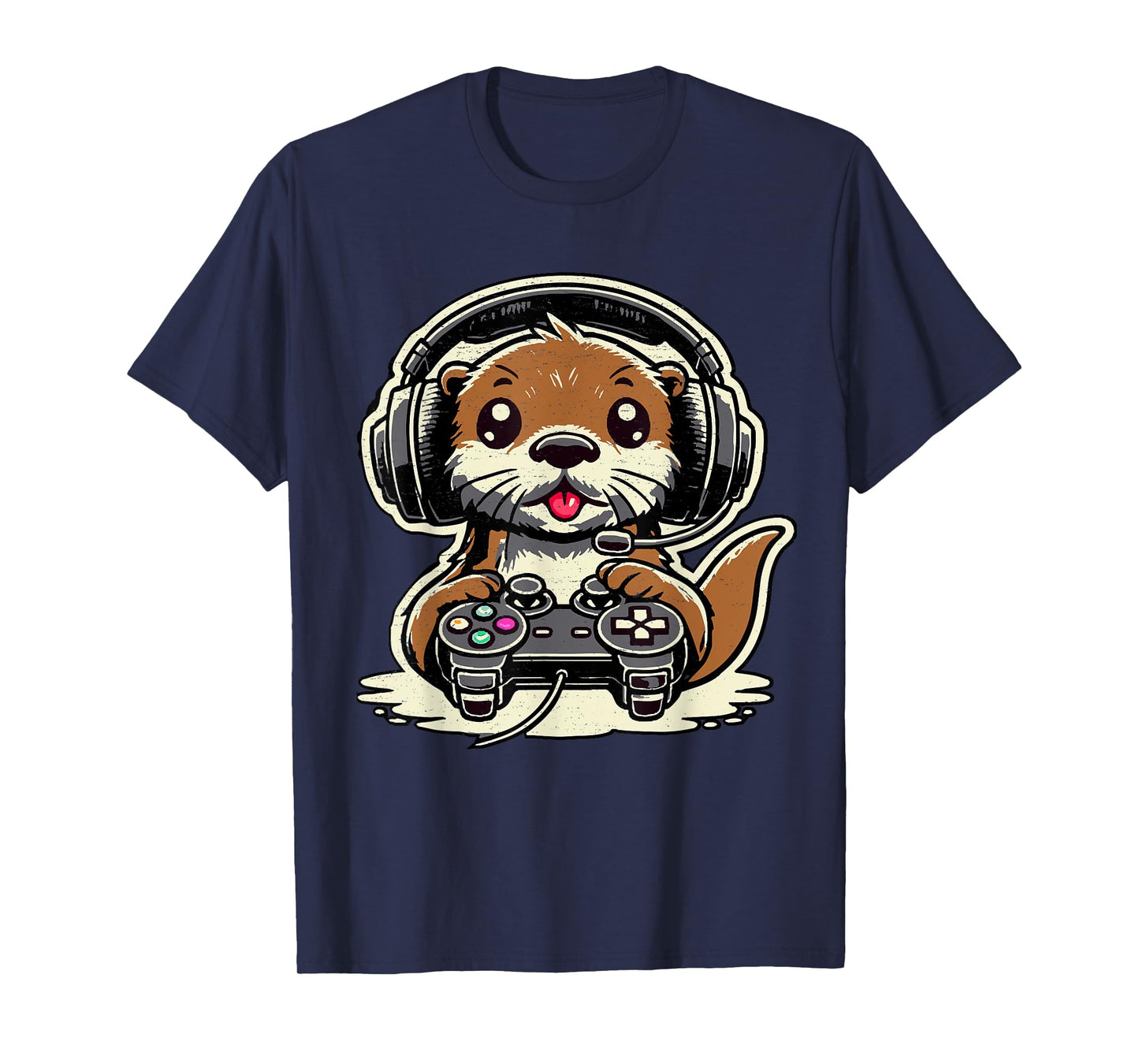 Funny Gaming Otter Gamer Sea Otter Lover Animal Video Game T-Shirt