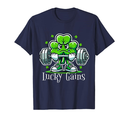 Fitness Gym Workout Lifting Shamrock St Patricks Day T-Shirt