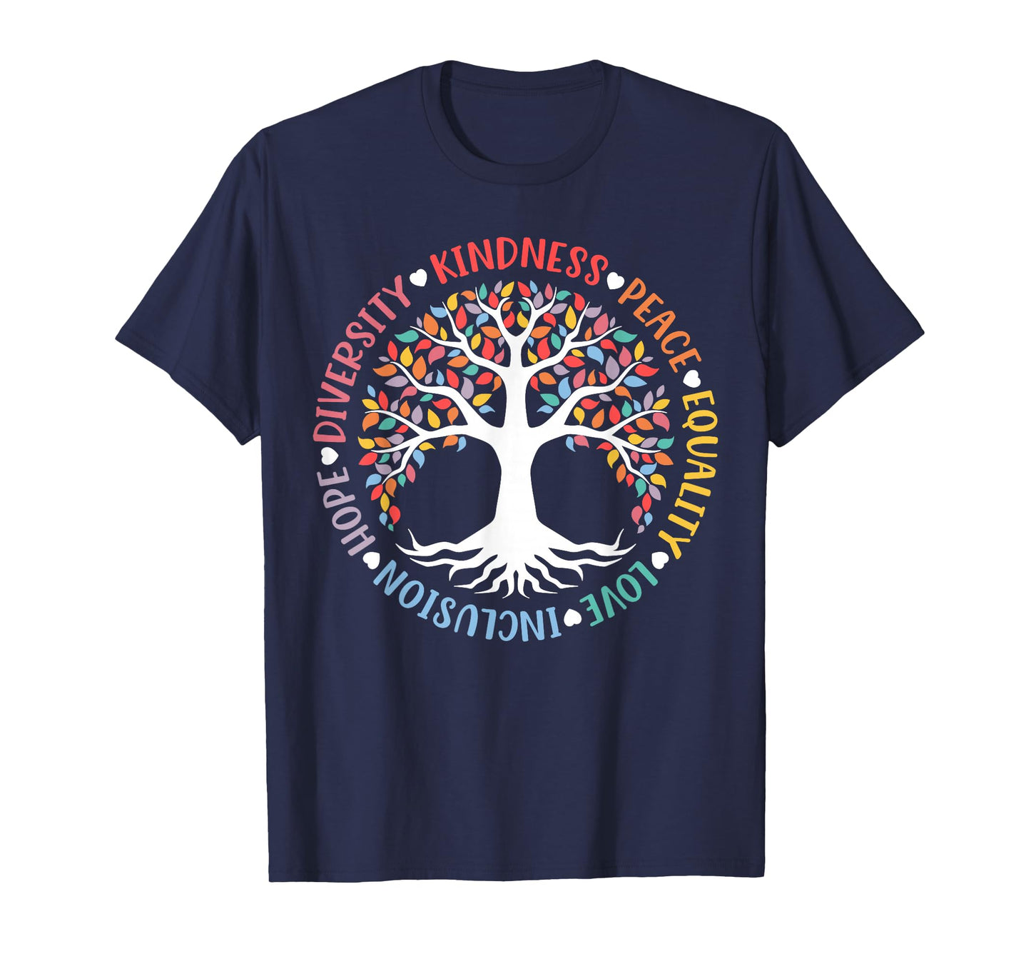 World Peace Supporter Retro Women Men Apparel Kindness Peace Equality Love Inclusion Hope Diversity Retro T-Shirt