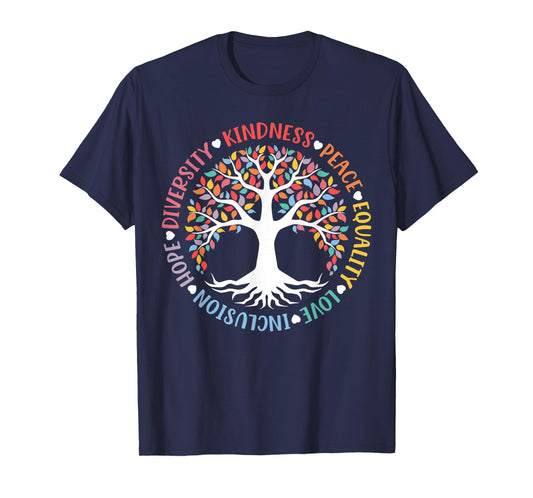 World Peace Supporter Retro Women Men Apparel Kindness Peace Equality Love Inclusion Hope Diversity Retro T-Shirt
