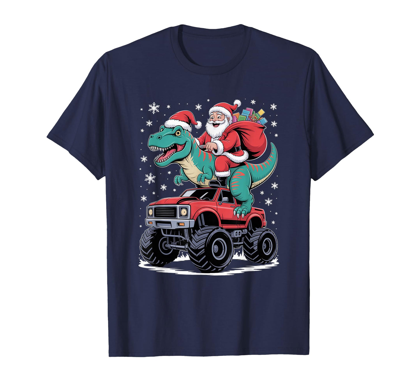 Santa Wild Ride Dino Delivery Adventure T-Shirt