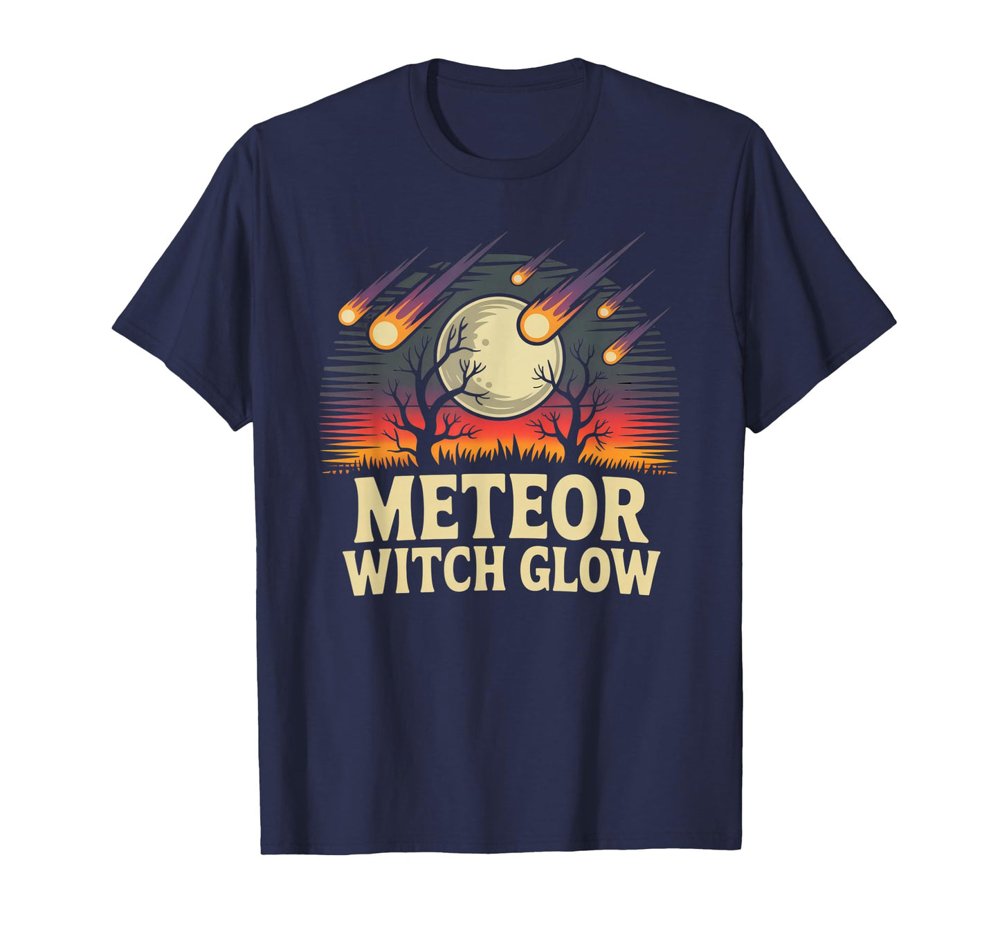 Meteor Witch Glow Halloween T-Shirt Vintage Design for Witch T-Shirt