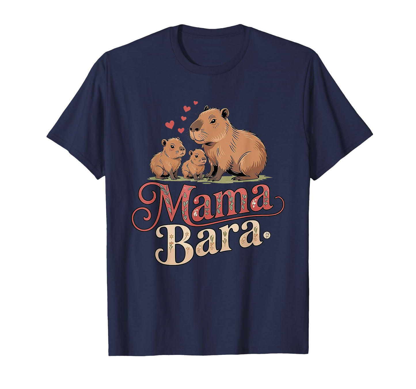 Funny Capybara Mama Gift 2025 Family Matching T-Shirt