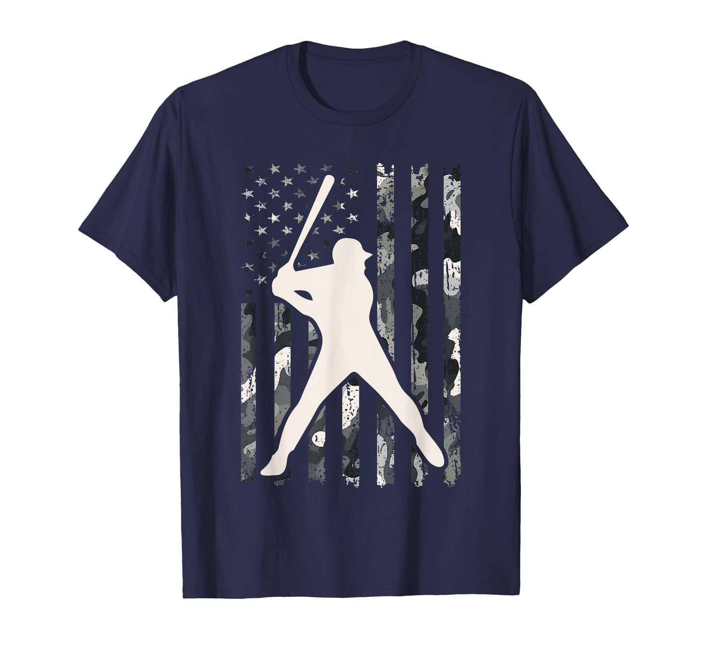 Baseball USA Flag Camo vintage Baseball Flag for men women T-Shirt