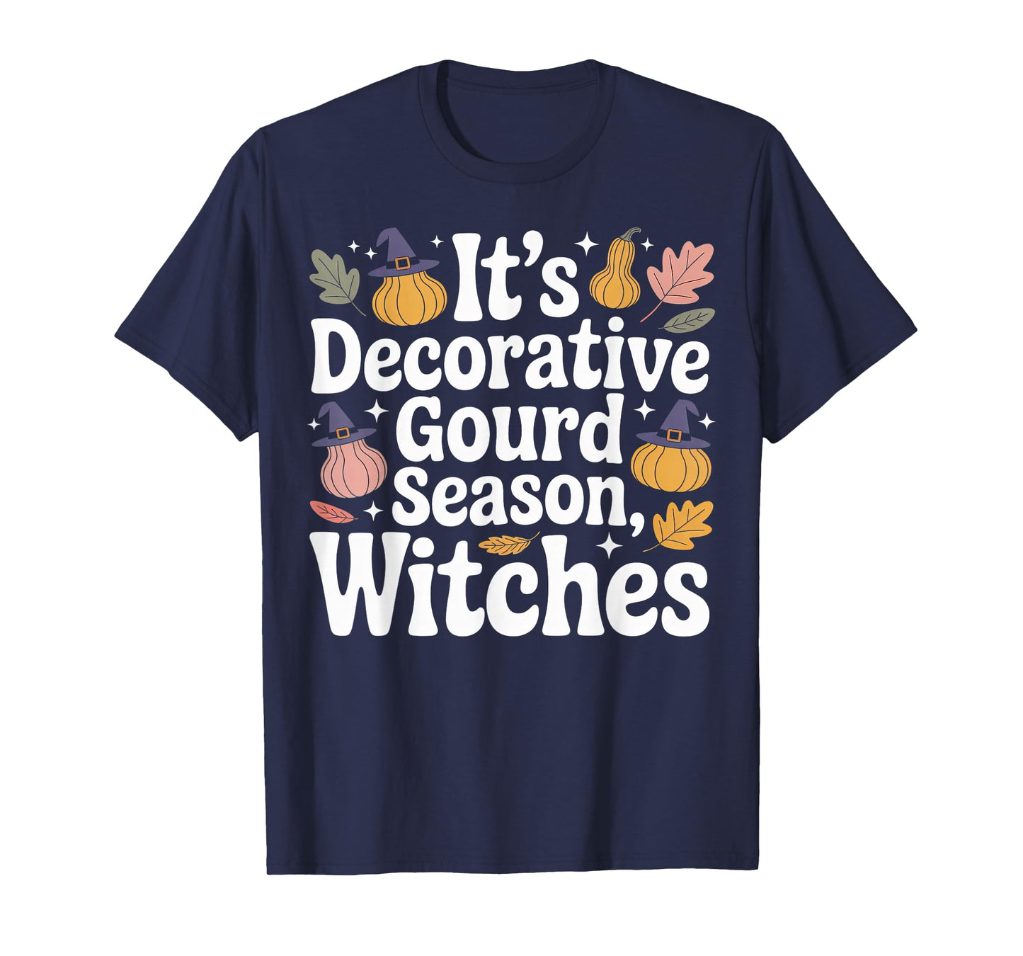 Decorative Gourd Season Witches Retro Autumn T-Shirt
