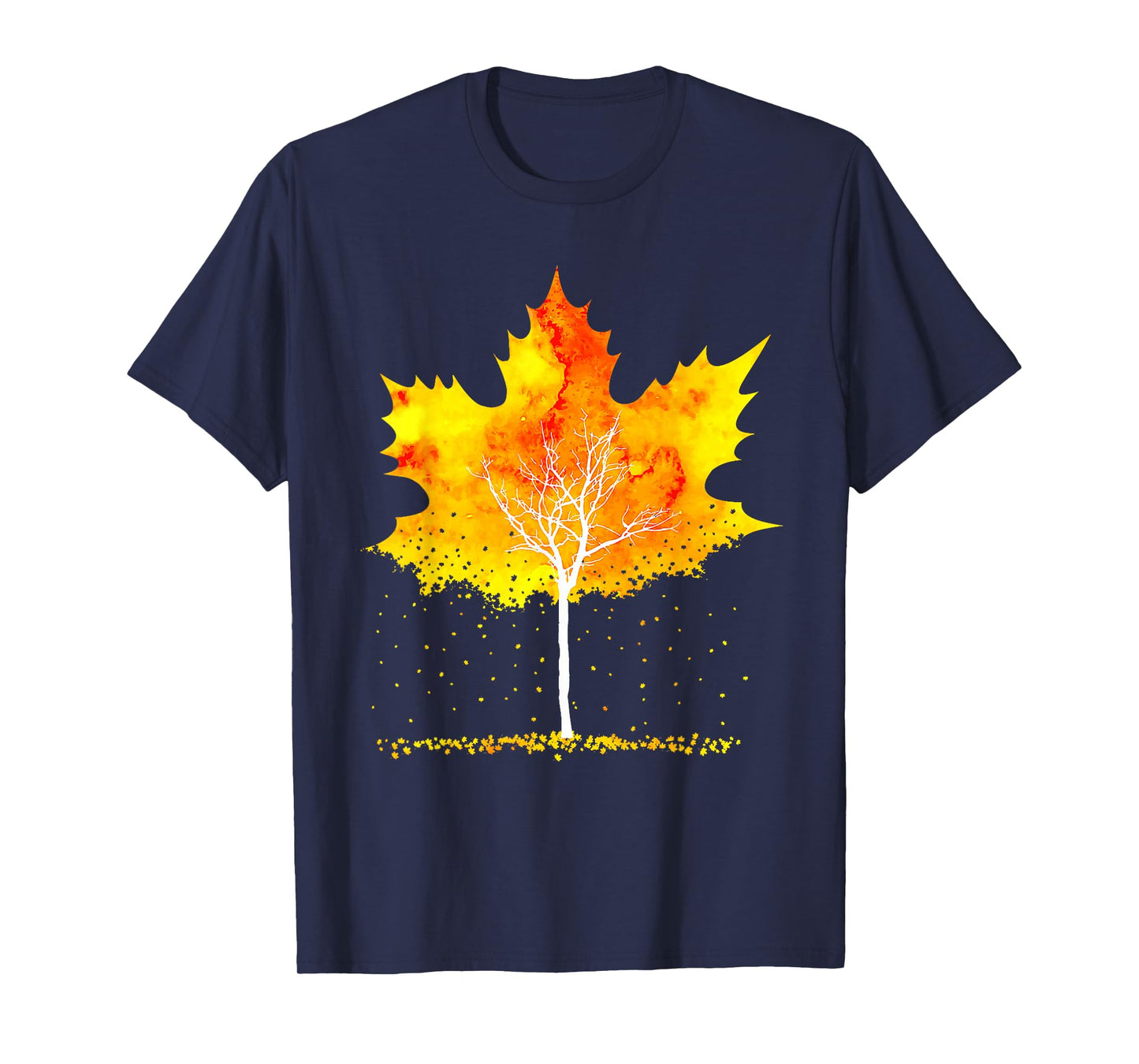 Maple Leaf Autumn Tree Orange Fall Leaves Season Maple Leaf T-Shirt