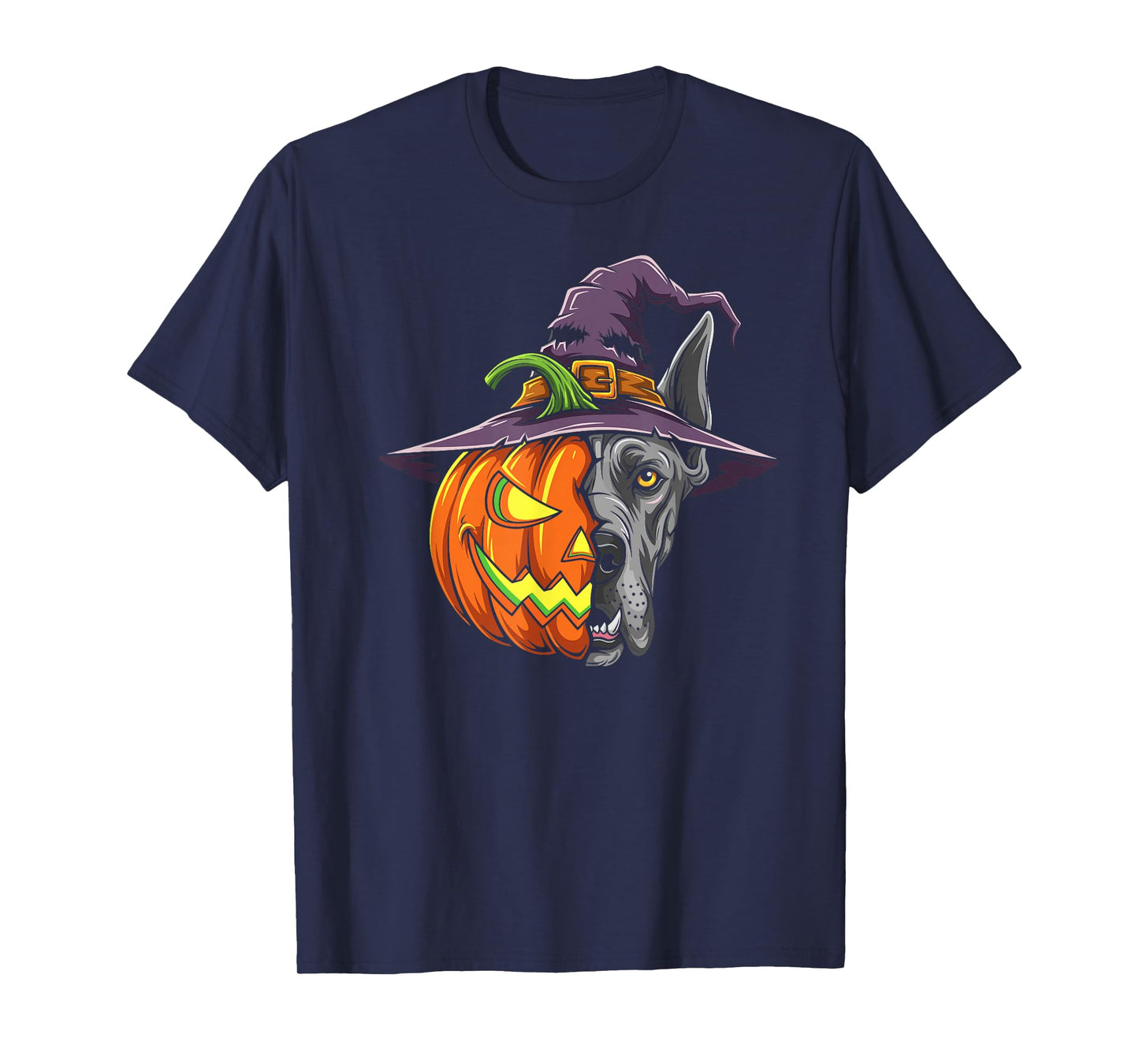 Great Dane Pumpkin Jack O Lantern Halloween Kids Mens Womens T-Shirt