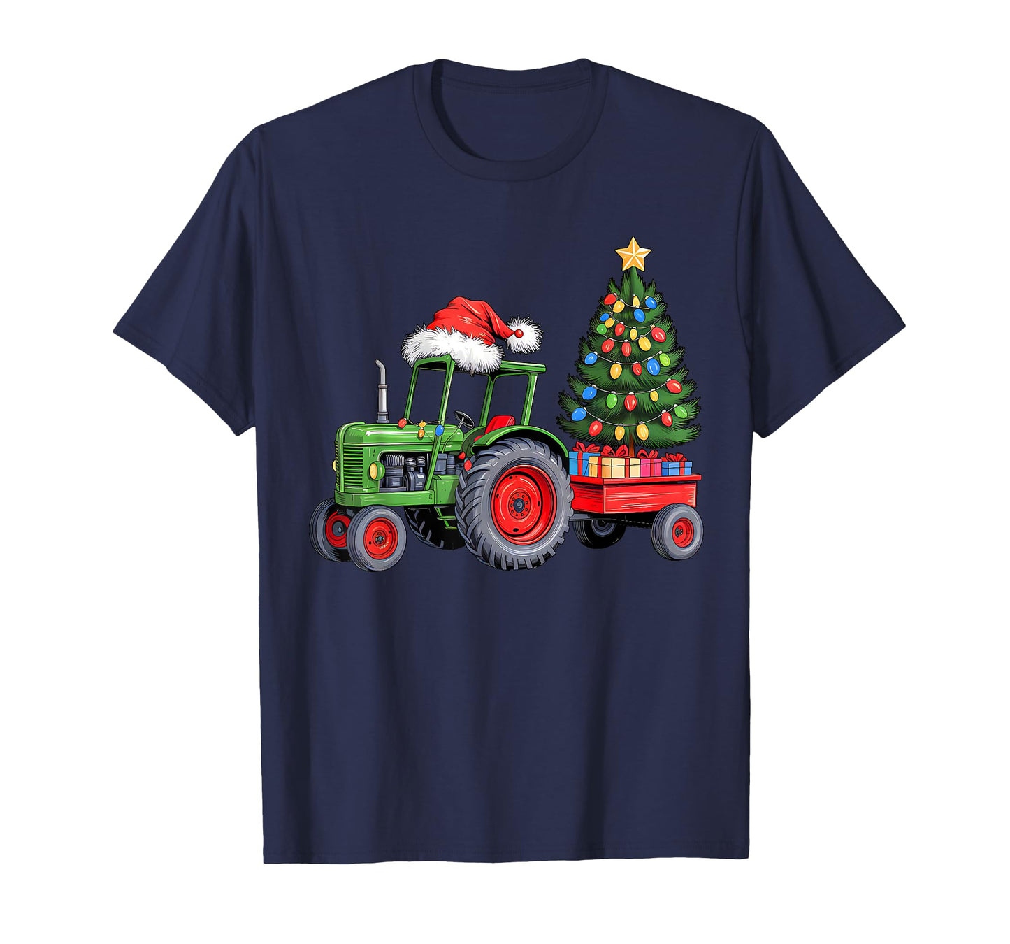 Christmas Tractor Santa Xmas Squad Farm Truck Funny Farmer T-Shirt