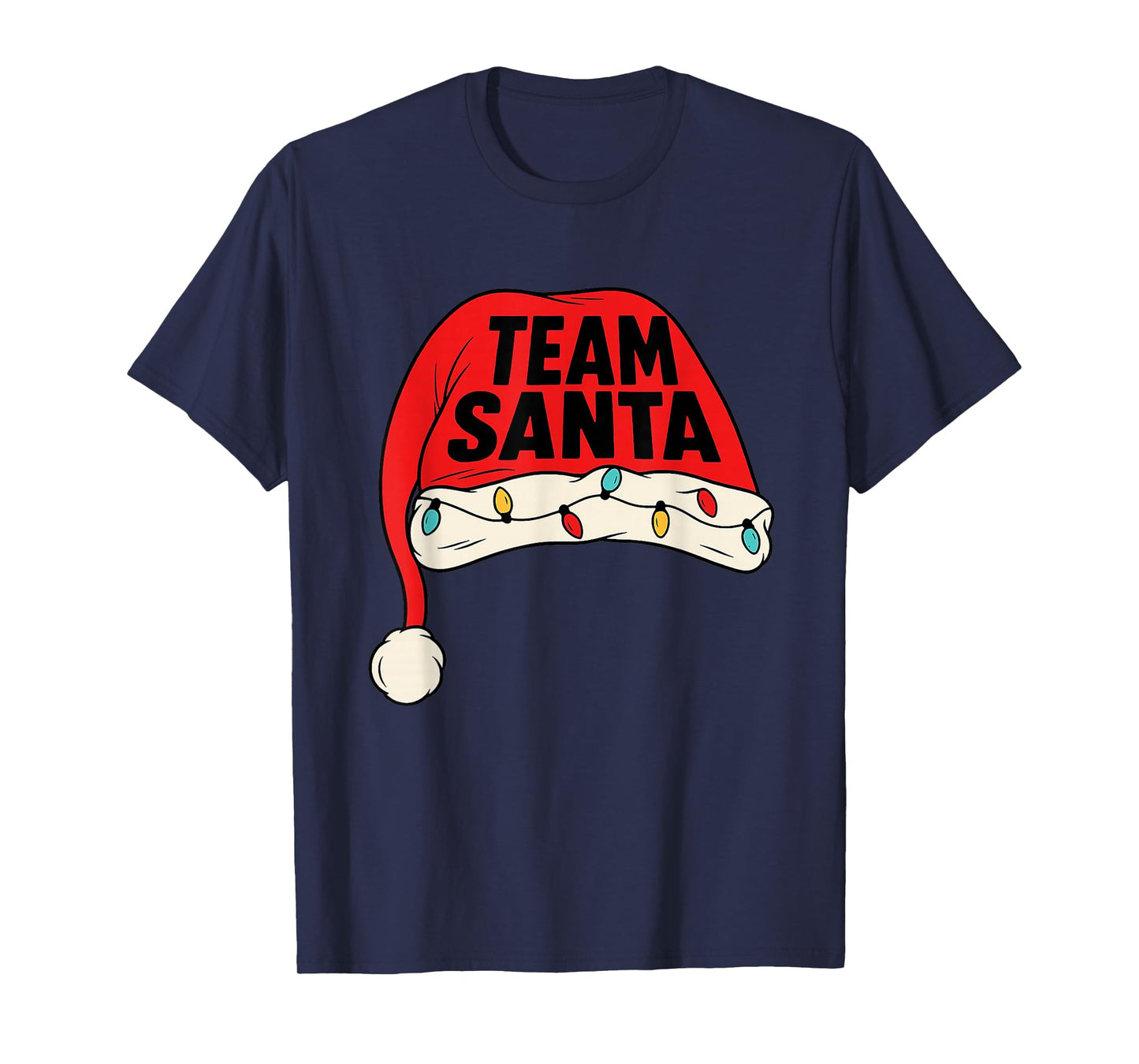 Team Santa Hat Christmas Squad Family Group Matching Pajamas T-Shirt