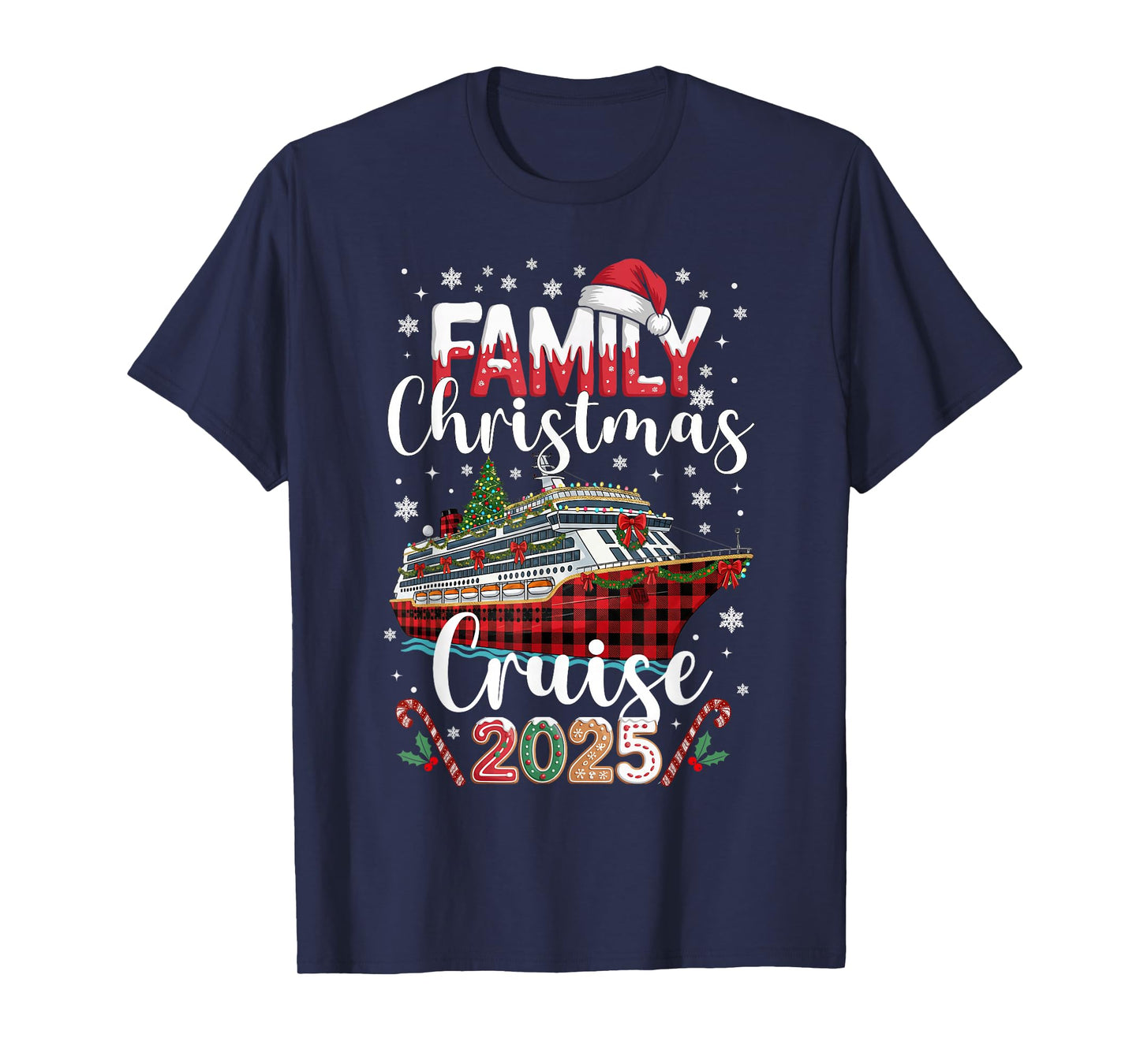 Family Christmas Cruise 2025 Matching Family Cruise Holiday T-Shirt