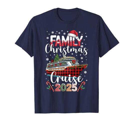 Family Christmas Cruise 2025 Matching Family Cruise Holiday T-Shirt