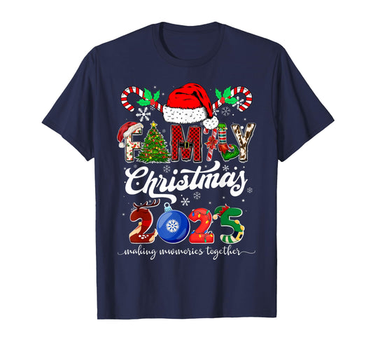 Family Christmas 2025 Matching Squad Santa Funny Xmas T-Shirt