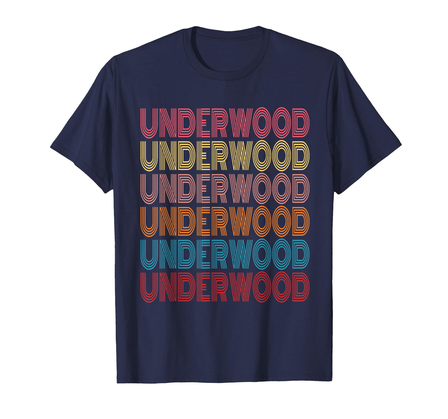 Retro Underwood First Name Boy Kids Personalized Girl T-Shirt