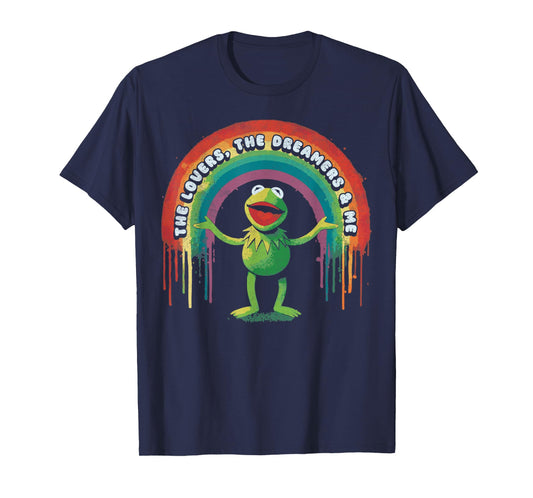 Funny Retro Rainbow Frog Connection The Lovers The Dreamers T-Shirt