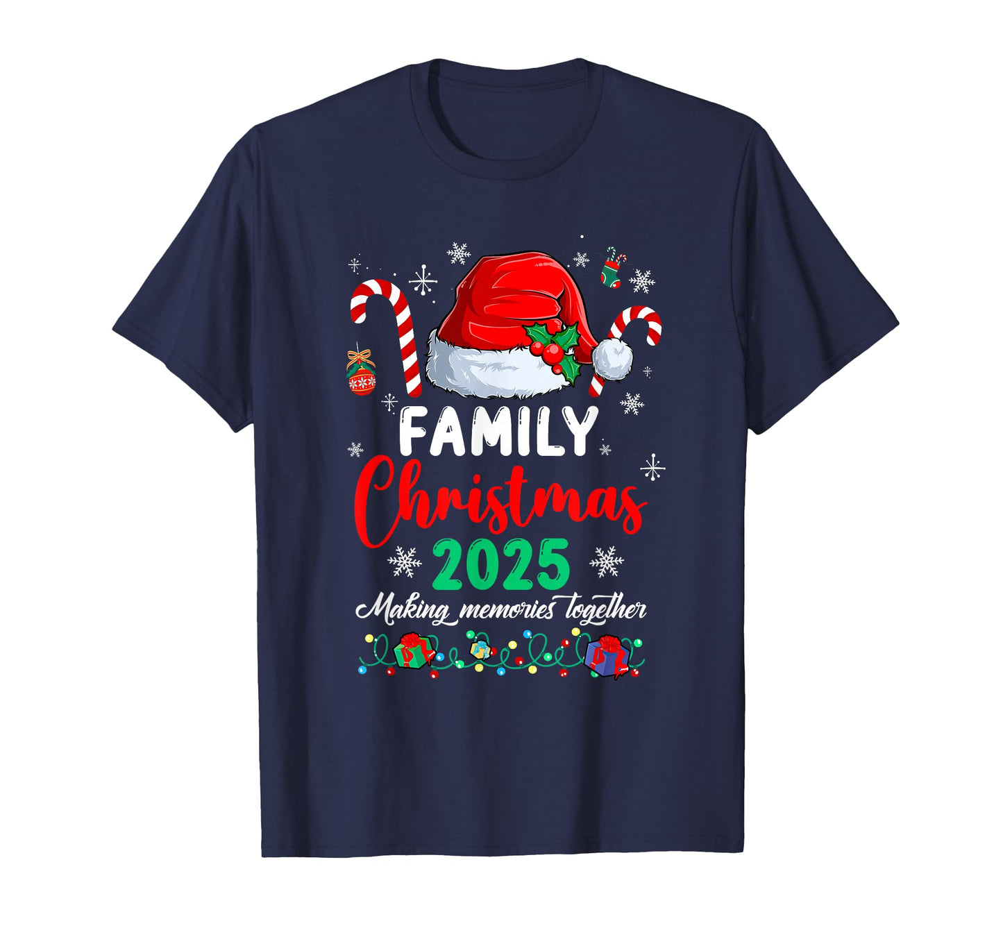 Family Christmas 2025 Matching Squad Santa Funny Xmas T-Shirt