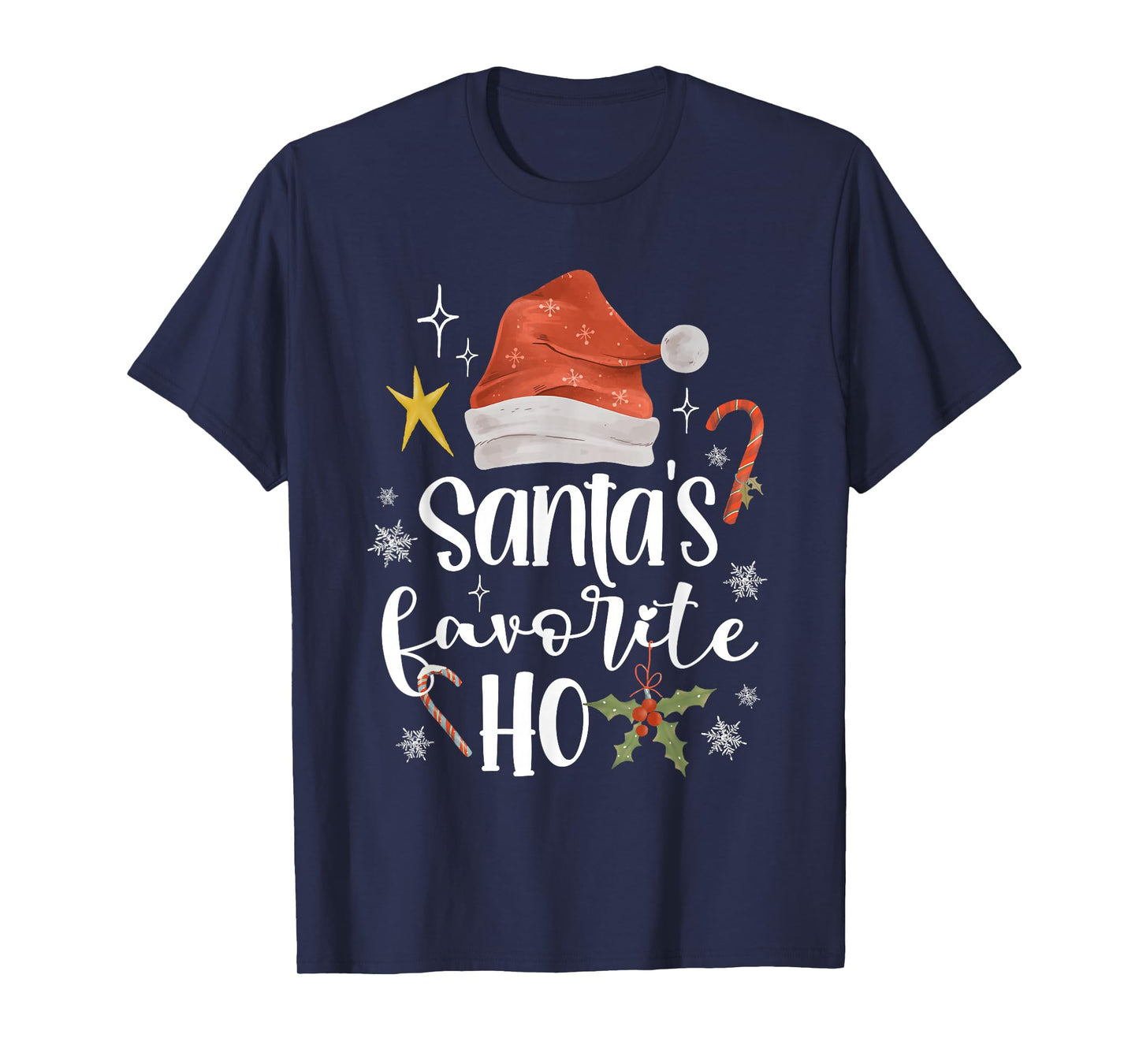 Santas Favorite Ho Christmas Holiday Pajamas Santa Claus T-Shirt