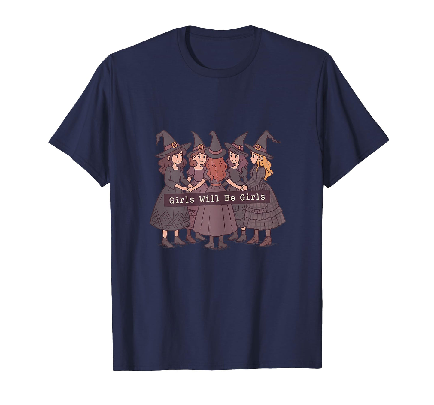 Cute Witch Hat Kawaii Witchy Halloween Girls Women T-Shirt