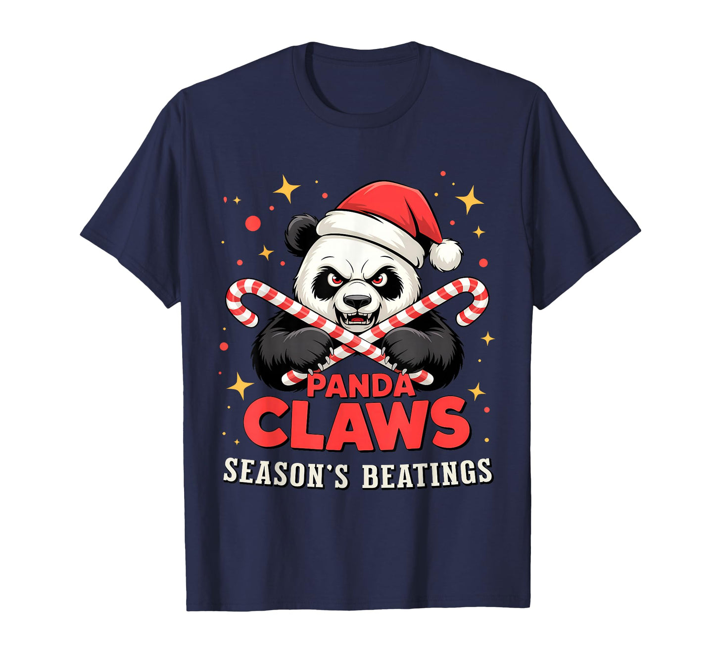 Panda Claws – Season’s Beatings Funny Christmas T-Shirt