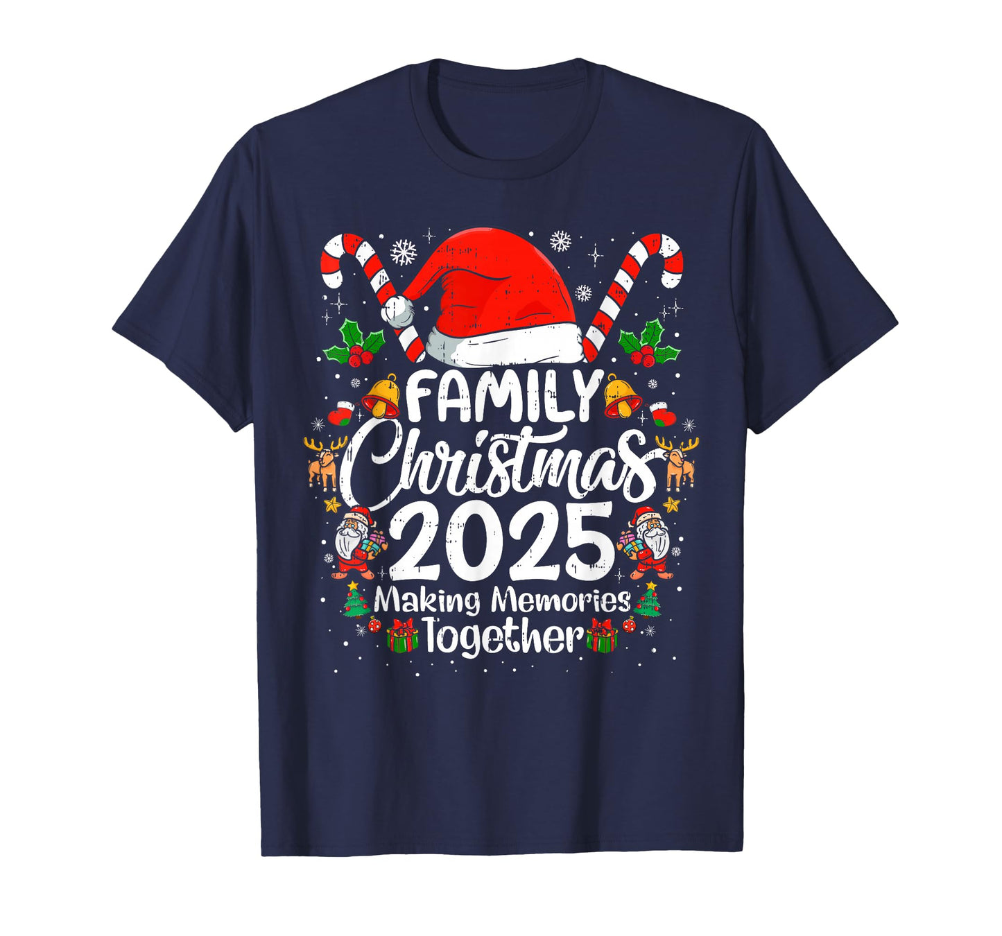 Family Christmas 2025 Matching Outfit Xmas Squad Santa T-Shirt