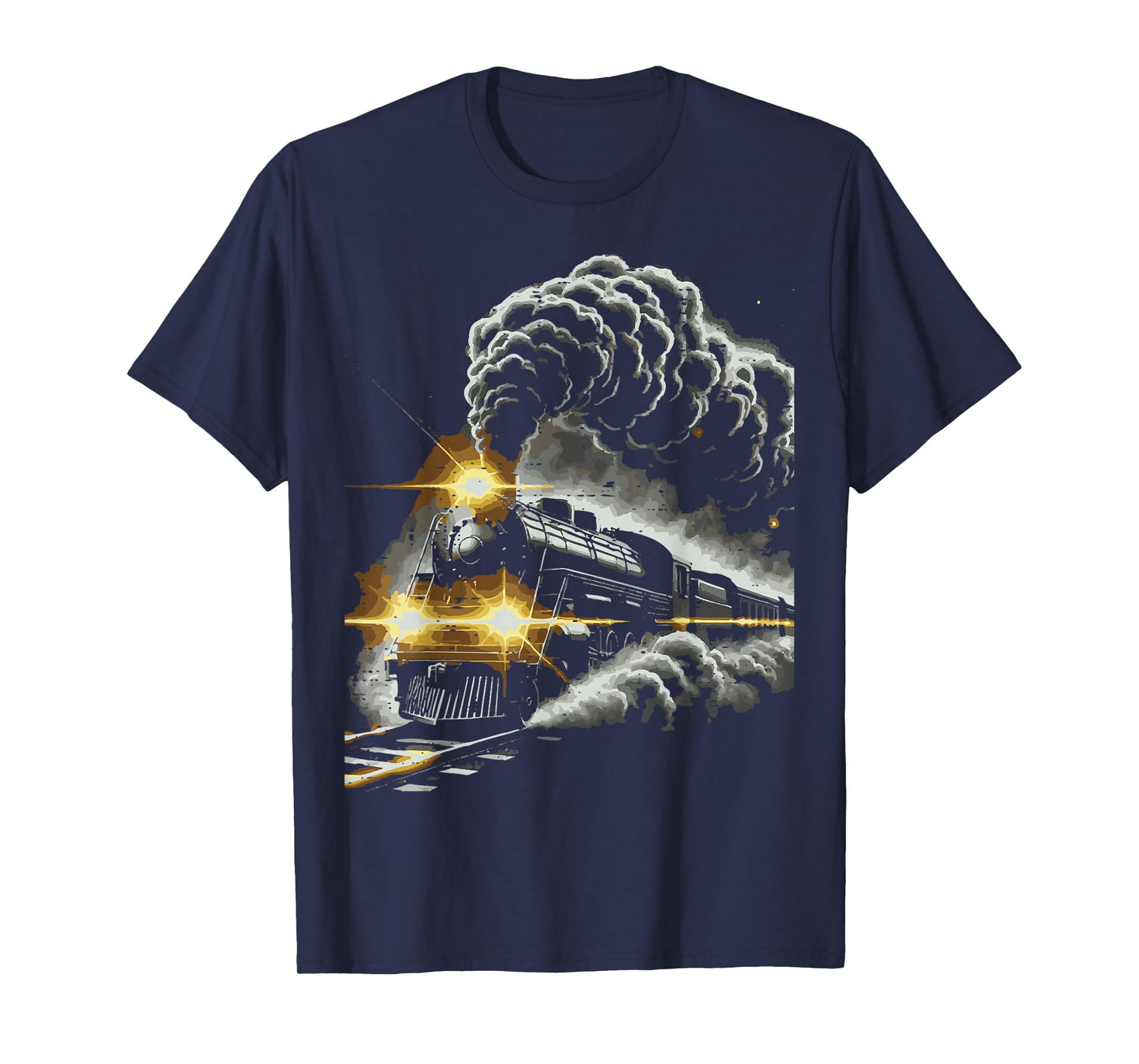 Steam Engine Train Vintage Locomotive Conductor Men Boys Kid T-Shirt