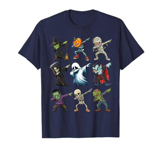 Dabbing Spooky Creatures Kids Boys Men Costume Halloween T-Shirt