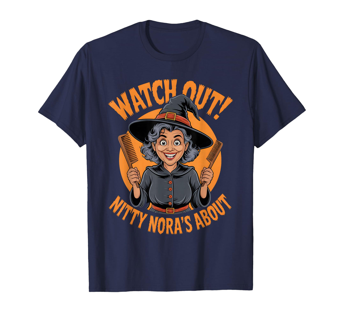 Funny Halloween Witch Nitty Nora Nit Nurse Outfit T-Shirt