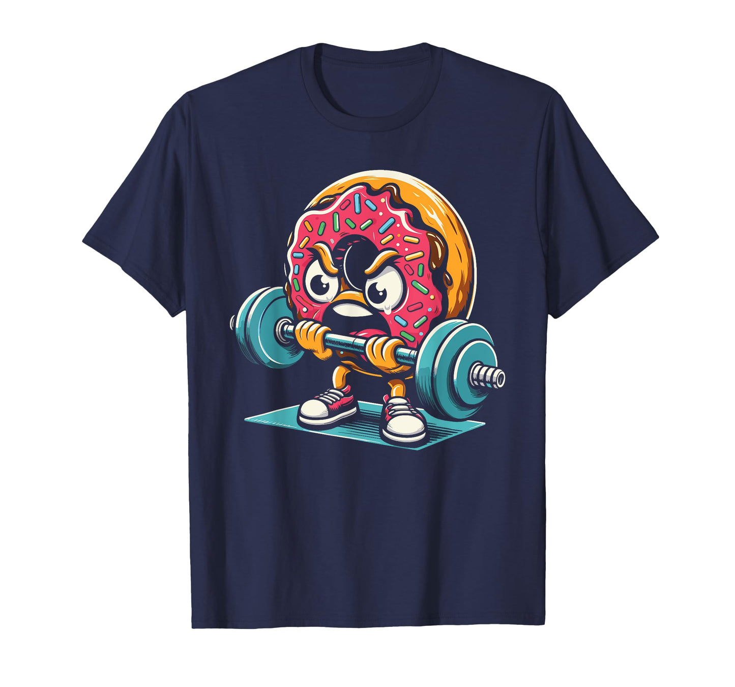 Donut Lifting Weights Funny Gym Workout Weightlifting T-Shirt