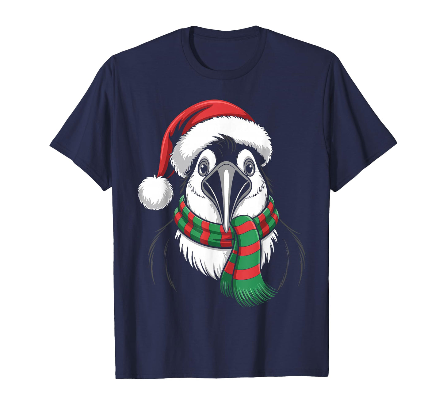 Toucans Xmas Santa Hat Scarf Christmas Costume T-Shirt