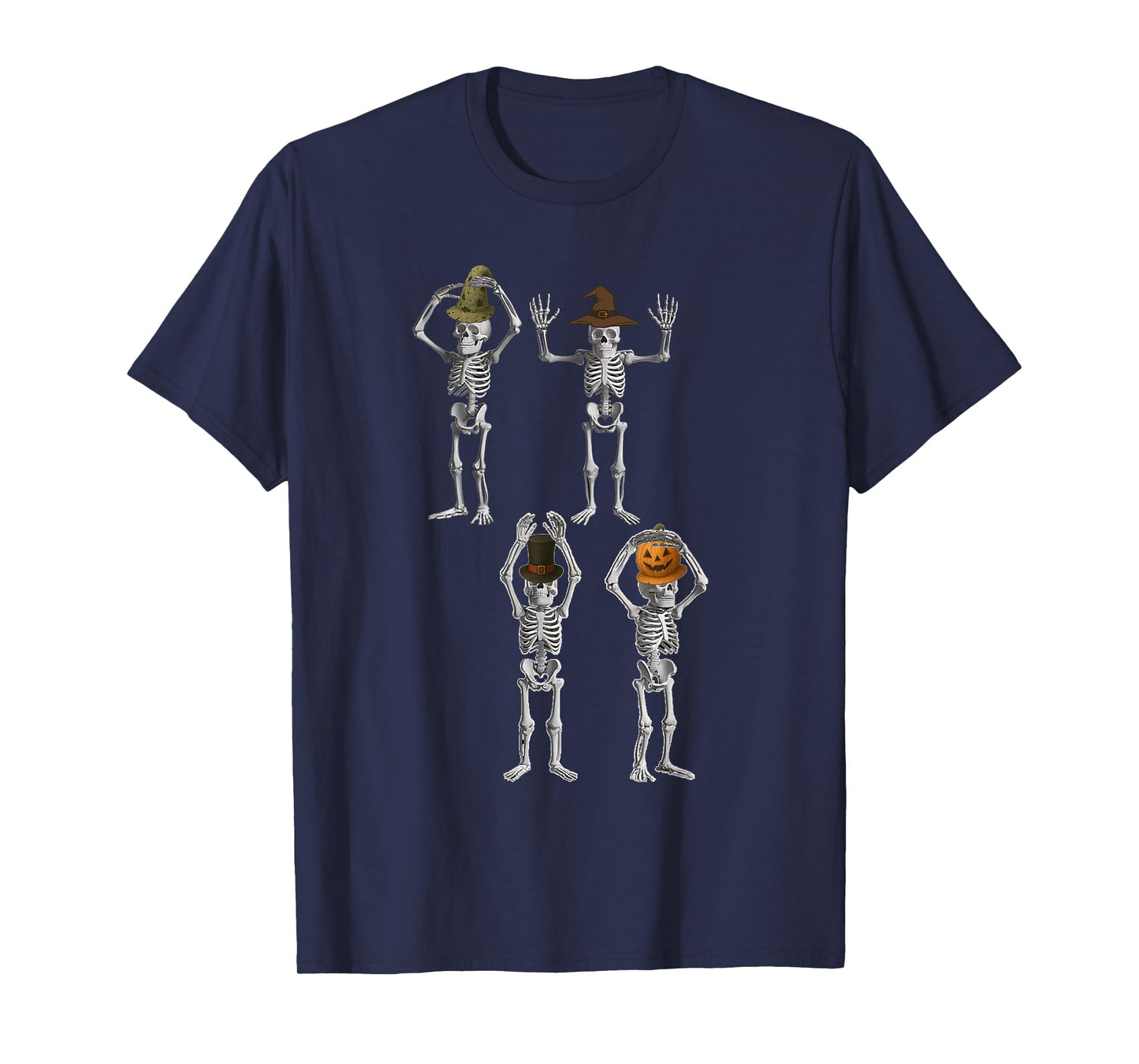 O-H-I-O Skeleton, Zombie, Witch and Pumpkin Halloween Funny T-Shirt