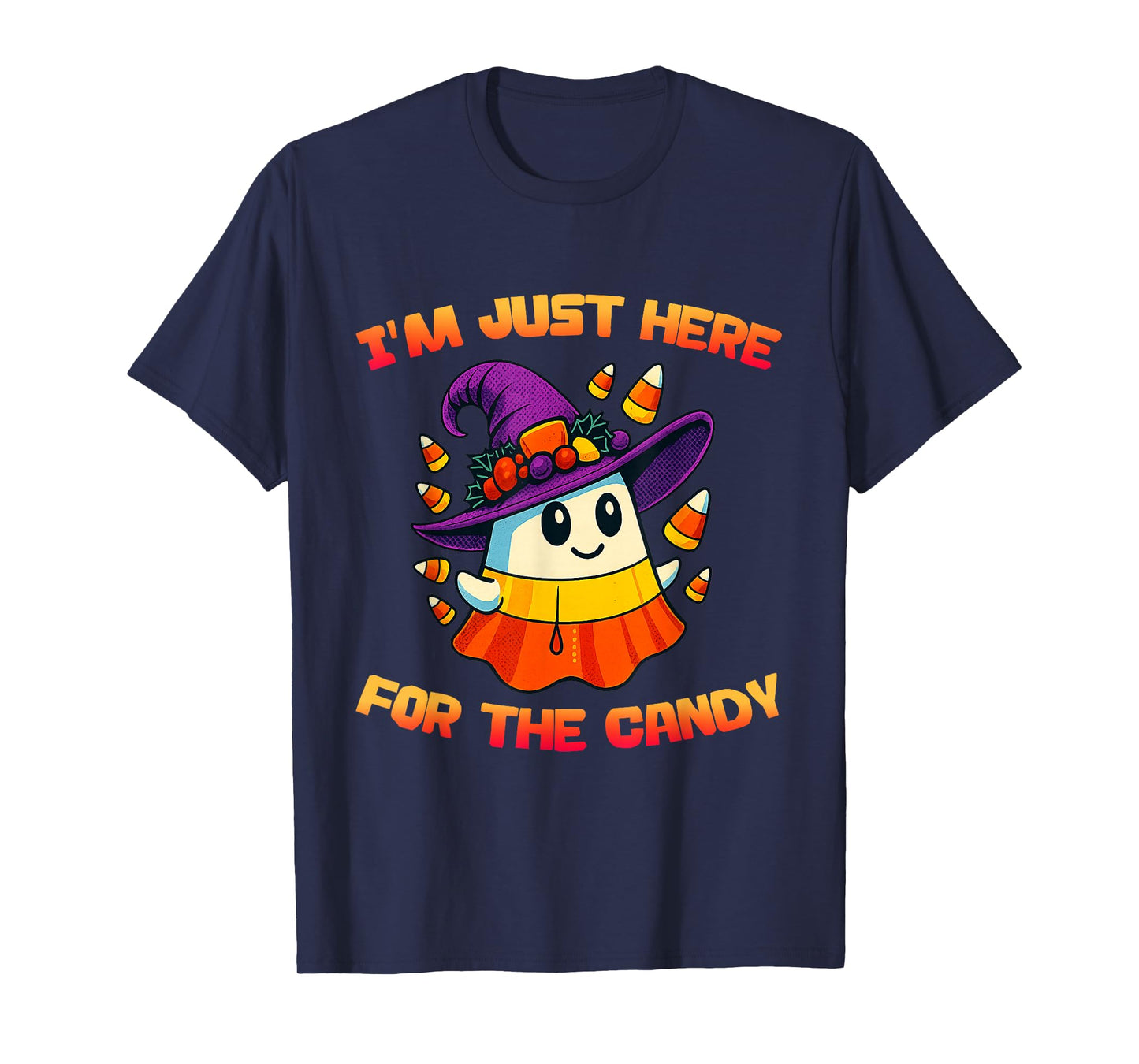 I’m Just Here for The Candy Funny Halloween Candy Corn Witch T-Shirt