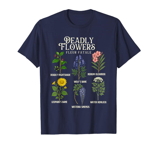 Deadly Flowers - Spooky Halloween Plant Lover Gardening T-Shirt