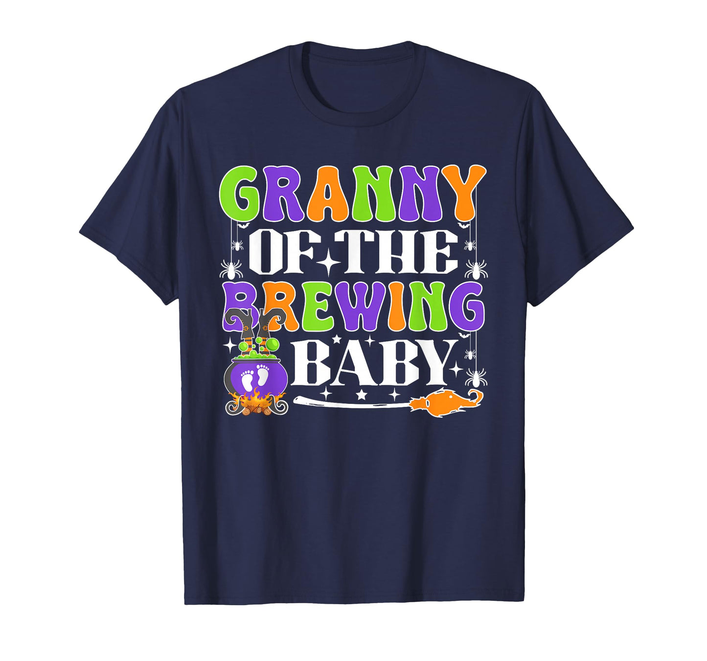 Granny of The Brewing Baby Halloween Witch Baby Shower T-Shirt