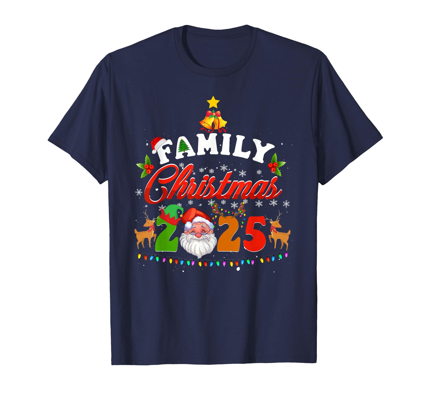 Family Christmas 2025 Matching Outfit Xmas Squad Santa T-Shirt