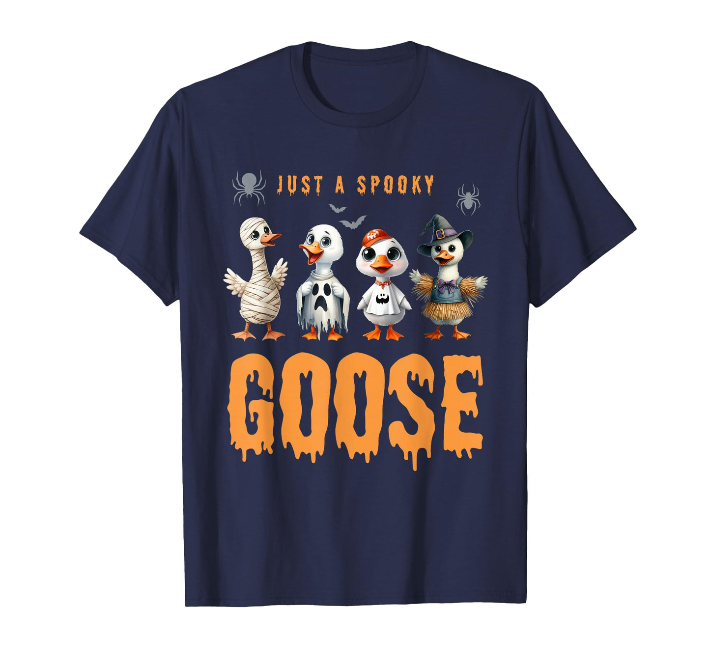 Just A Spooky Goose Funny Halloween Animals Trick Or Treat T-Shirt
