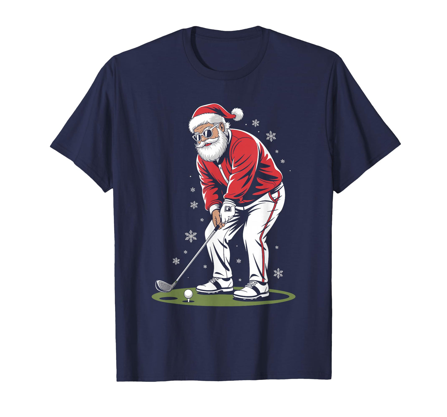 Santa Claus Golf Player Christmas Golfer Xmas Golfing T-Shirt