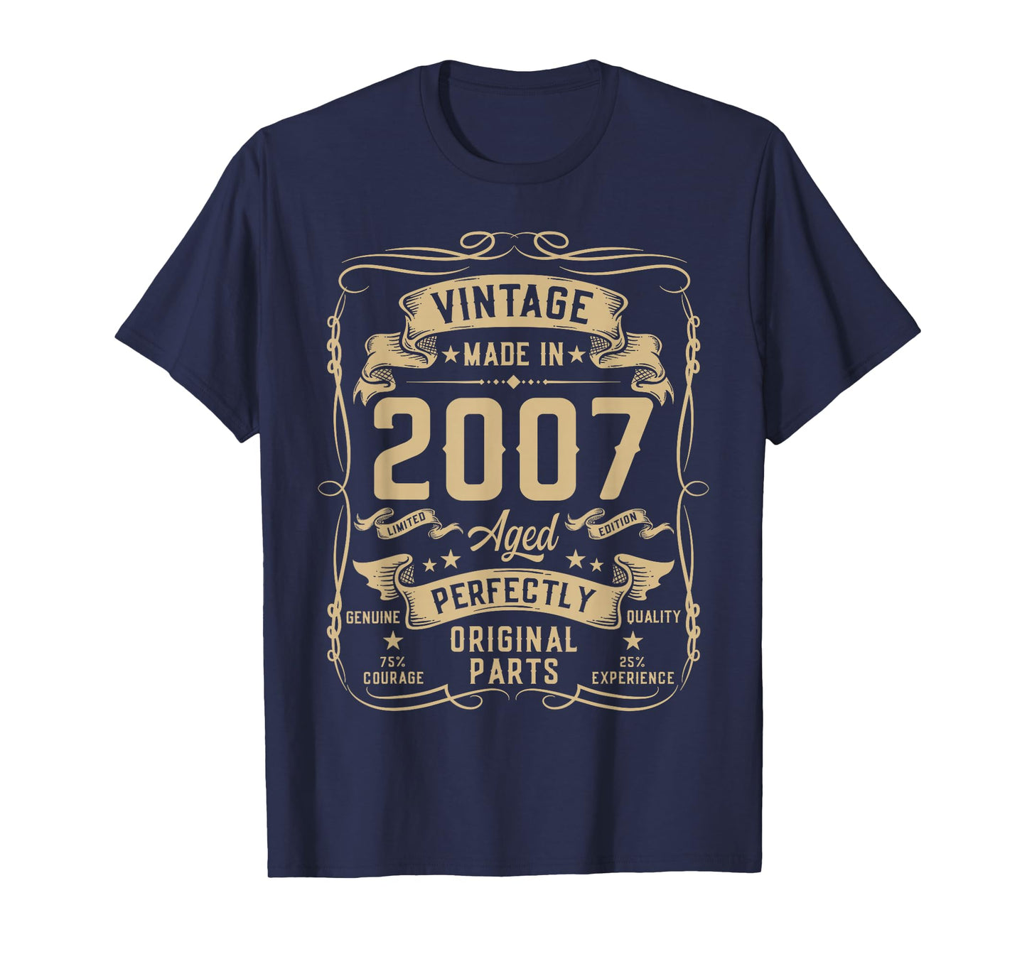 Vintage 2007 18yr 18th Birthday Gifts for Men 18 Years Old T-Shirt