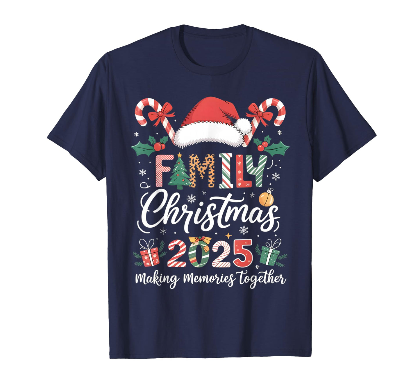 Family Christmas 2025 Matching Outfit Xmas Men Women Gifts T-Shirt