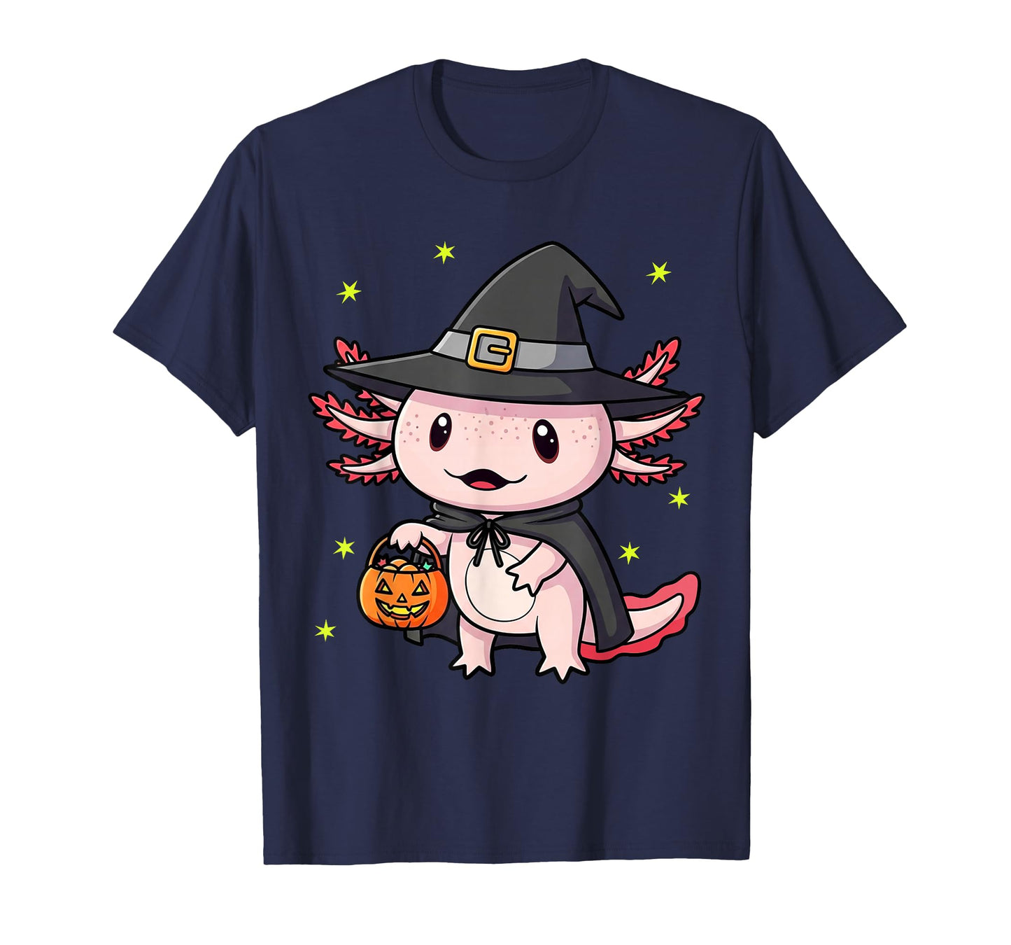 Trick or Treat A Lotl Axolotl Halloween Costume Witch Girls T-Shirt