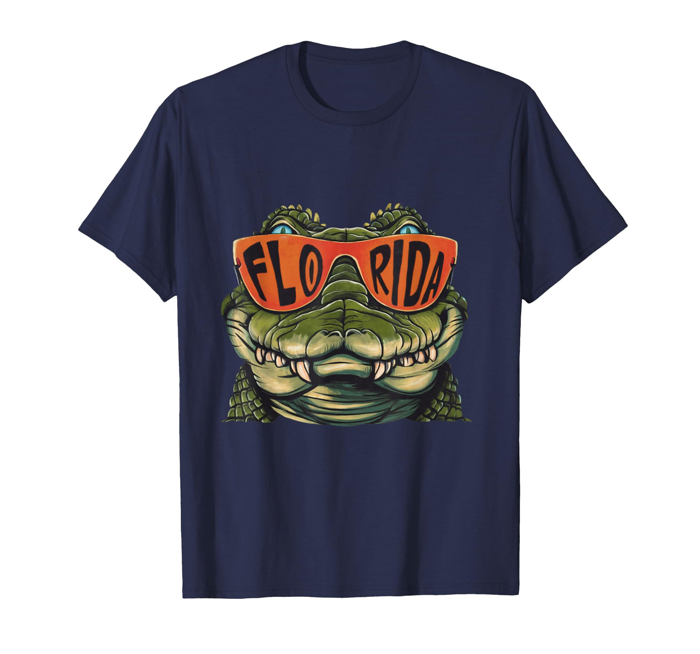 Florida Alligator Wearing Retro Style Sunglasses Animal Art T-Shirt