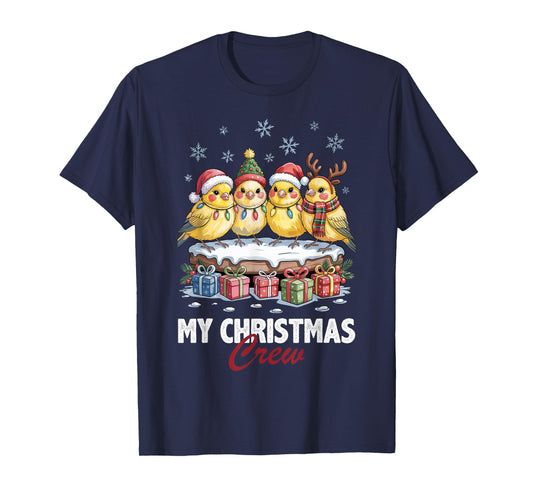 Canary Christmas Crew Cute Bird Lovers Funny Holiday Pajama T-Shirt