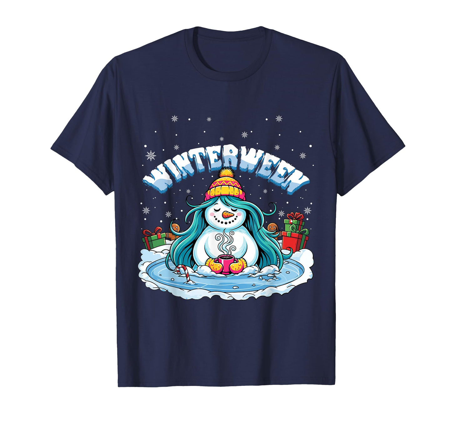 Winterween Winter Halloween Christmas Snow Man T-Shirt