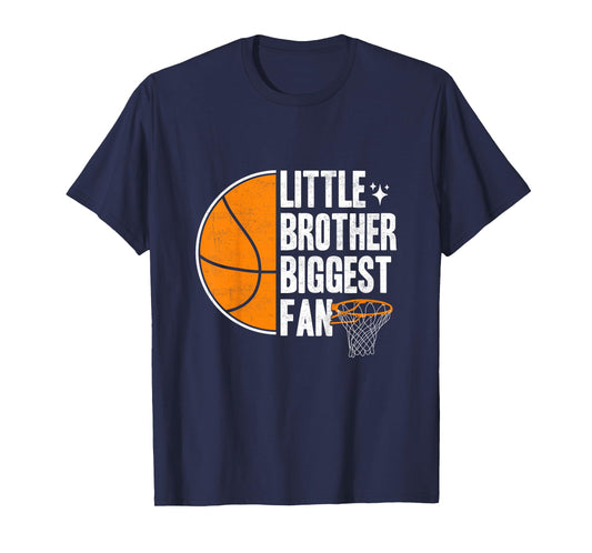 Kids Basketball Little brother Biggest Fan Basketball brother T-Shirt
